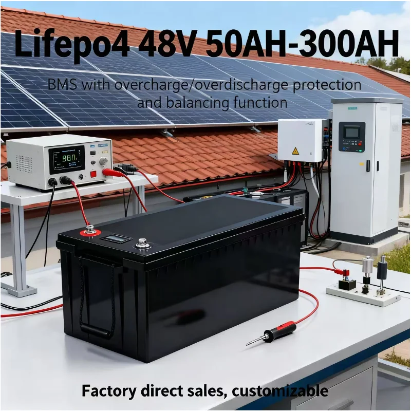 72V 60Ah Lifepo4 Battery Pack - Batería LiFePO4 de 48 V, 50/100/150/200/300