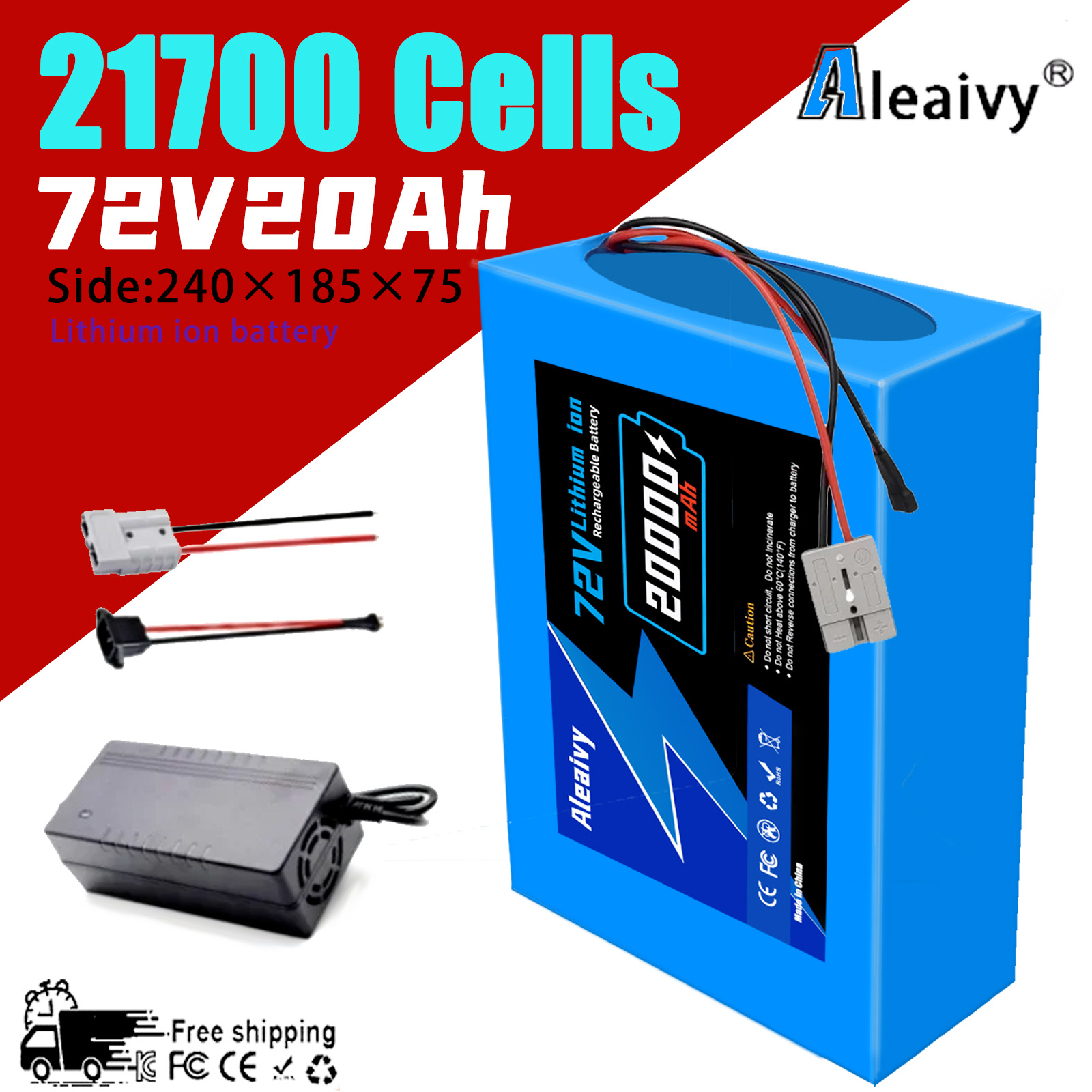 60V 30Ah Electric Scooter Battery - Aleaviy 72V 20Ah bicicleta batería de