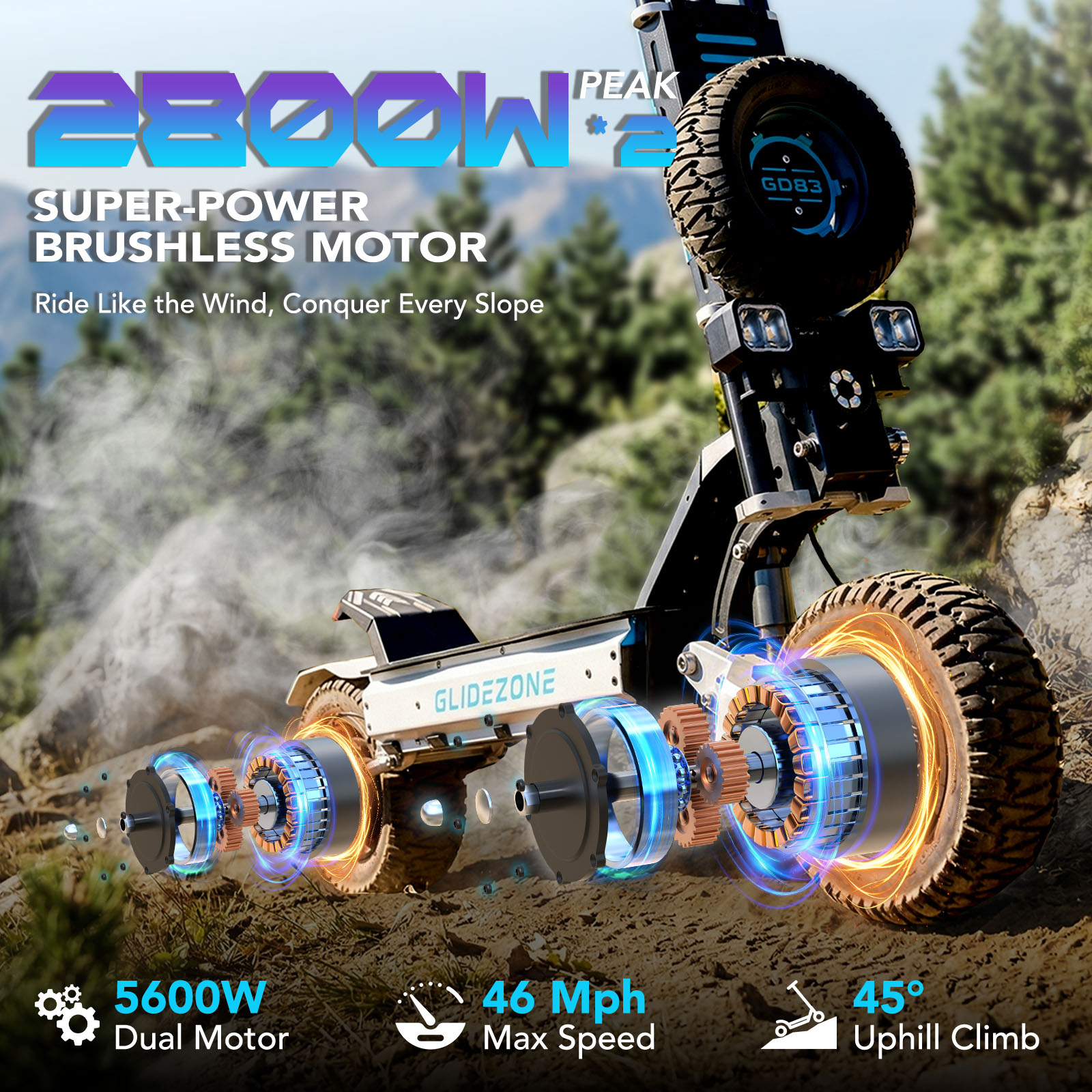 Scooter Eléctrico Todoterreno  - 60V 5600W Dual Motor Electric Scooter reseña y precio