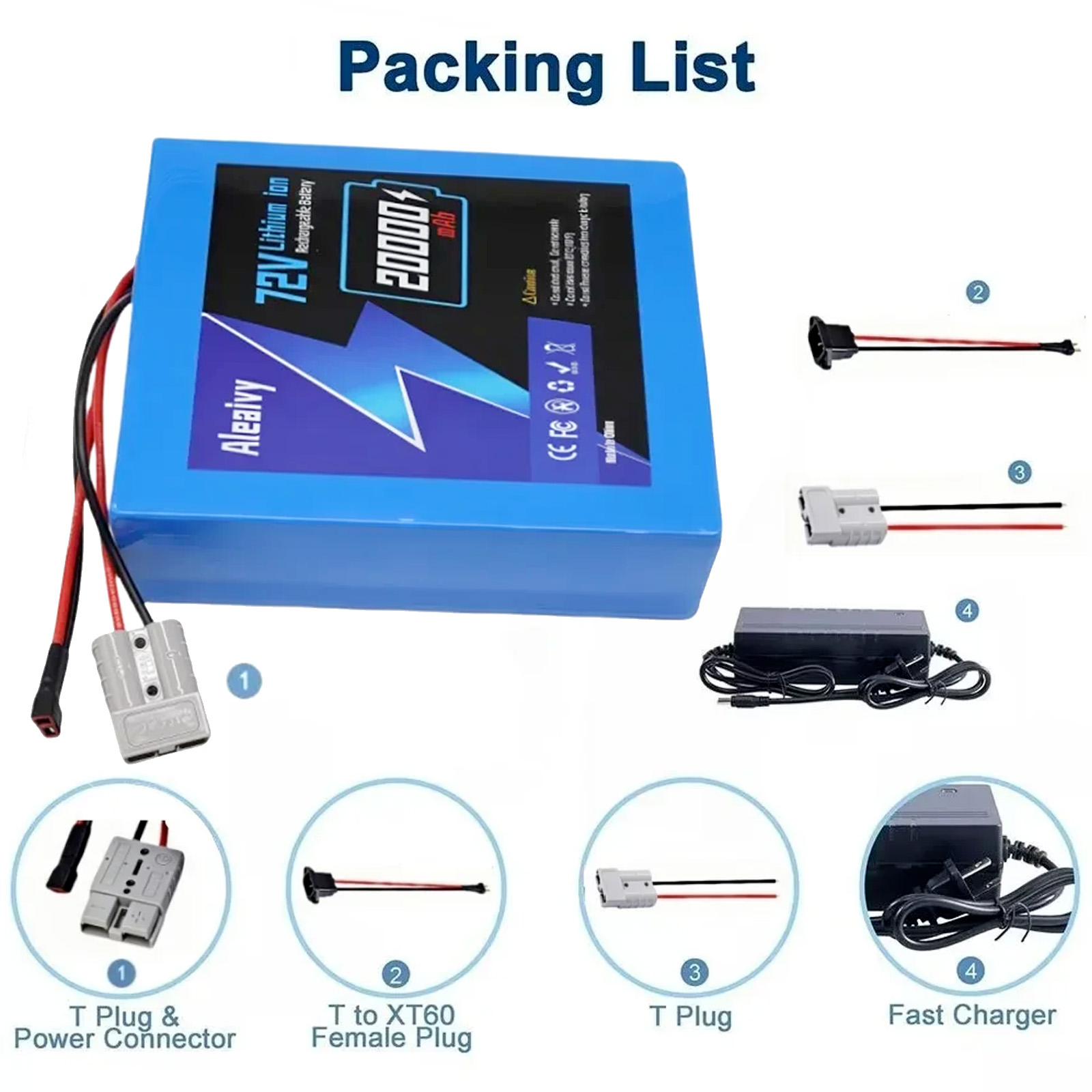Aleaviy 72V 20Ah bicicleta bat - 60V 30Ah Electric Scooter Battery reseña y precio